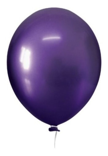 Balão Bexiga Metalizado Alumínio Violeta Festa N°5 C/ 25 Un