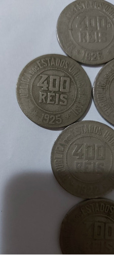 Vendo 6 Moedas De 400 Réis, 1920, 1922, 1925, 1926 E 1931.