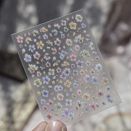 Adesivos De Arte De Unhas, Flores Silvestres De Primavera, D