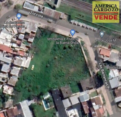 Terreno Esquina 3.200 M2, Frente A Las Vias, Unico En El Centro De Paso Del Rey