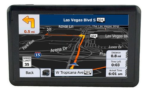 Navegador Gps Portátil De 5 Pulgadas Para Coche Y Camión