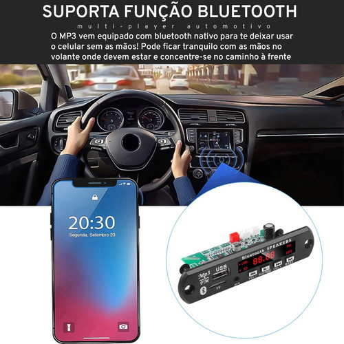 Placa Decodificadora Mp3 Bluetooth Usb, Sd, Fm, Aux