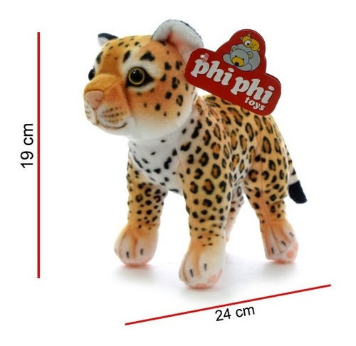 Peluche Leopardo Parado 24cm - Orig. Phi Phi Toys
