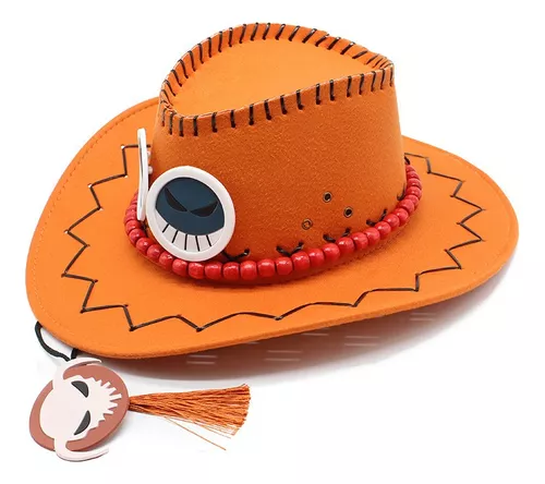 Chapéu De Cowboy One Piece Ace Cosplay, Boné De Pirata Adult