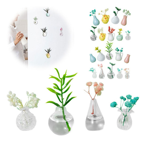 Set De 4 Pegatinas Para Minijarrón De Cerámica Para Nevera,