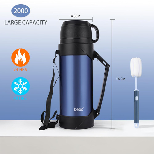 Botella De Vacío Aislada, 68 Oz Termo Grande Café 24 ...