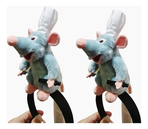 2-ratatouille De Peluche Con Hombros Magnéticos Y Diadema