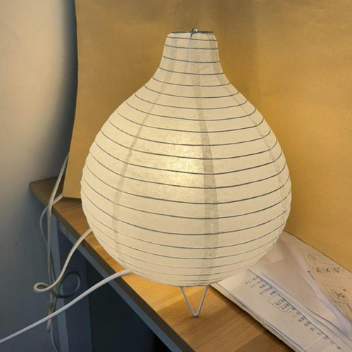Lámpara De Mesa Con Farolillo De Papel, Estilo Japonés