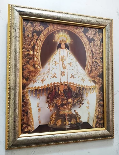 Virgen De Juquila En Marco Plata Y Oro S 30 X 25 Cms en venta en Tlalpan  Distrito Federal por sólo $   Mexico