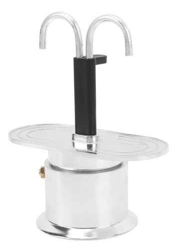 Stovetop Coffee Maker Double Head Pot 100ml Aluminum Alloy