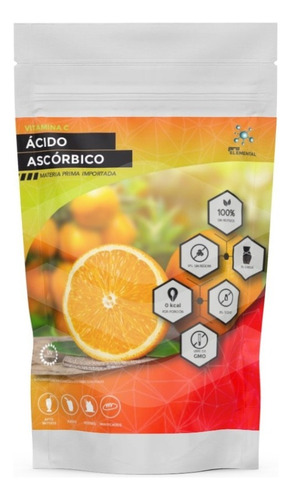 Acido Ascorbico 250 Grs Vitamina C En Polvo Puro 100% Sabor Natural
