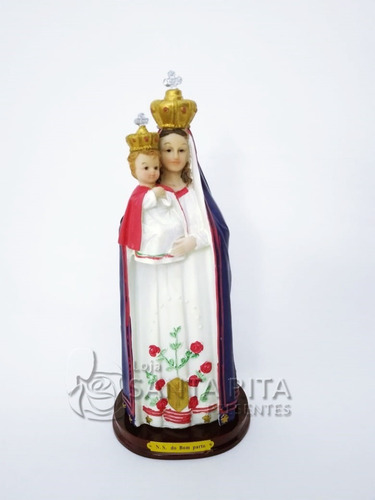 Imagem Nossa Senhora Bom Parto Resina Escultura De 30cm