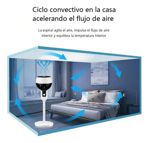 Ventilador De Circulación De Aire De Pie Oscilación Blanco