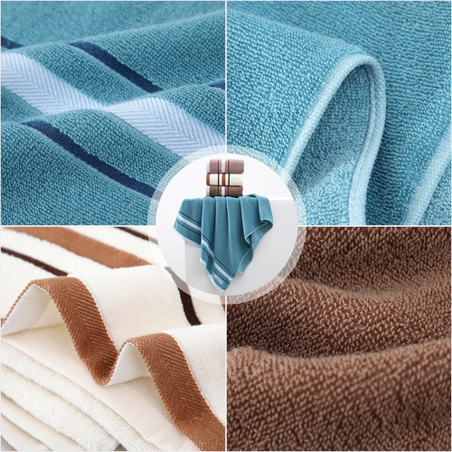 2 Tuallas Toallas Baño Completo Grande 70×140 Cm Color Azul+morado Yuriria