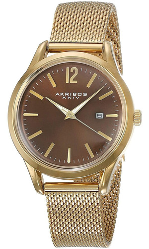 Reloj Akribos Xxiv Para Hombres 41mm Pulsera De Acero Inoxi