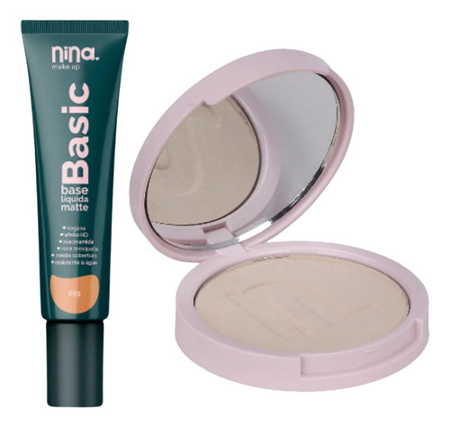 Base de maquiagem líquida Nina Make up Basic tom nude