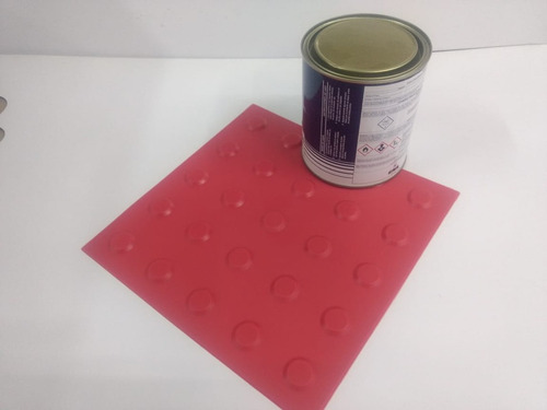 32 Pçs Piso Alerta Vermelho Pvc + 2 Lata Cola 700 Gramas