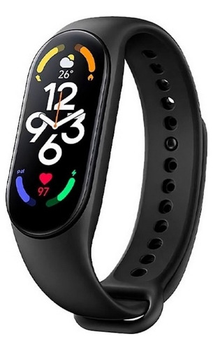 Relógio Smartwatch Smartband M7 Para Ios E Android Preto Desenho da pulseira Lisa