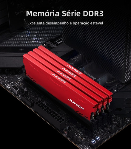 Kit Com 2x Memória Ram Para Desktop Juhor 4gb Ddr3 1600mhz