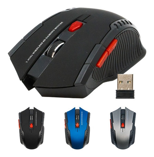 Mouse Inalambrico Gamer Wireless Mini 2.4ghz Usb Color Negro