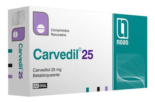 Carvedil 25 Mg X 30 Comprimidos