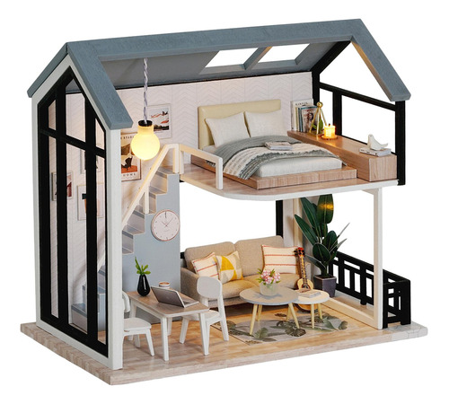 Diy Dollhouse En Miniatura Casa De Madera Romántica Mejores
