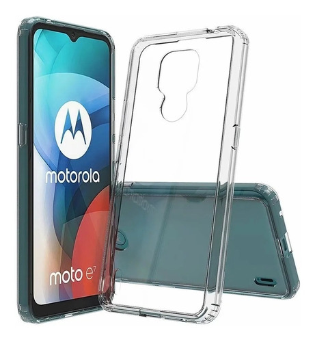 Funda Para Motorola E7 Transparente + Vidrio Templado 9h 