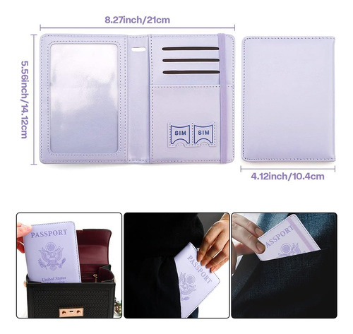 Estuche Para Pasaporte Funactu Violeta