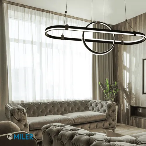 Lampara Colgante Luz Led 72w Diseño Moderno Living Oriana