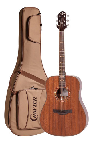 Violão Aço Crafter Folk Stg D-15e Pro Com Eq Ds-2 Pro E Bag Madeira Destro