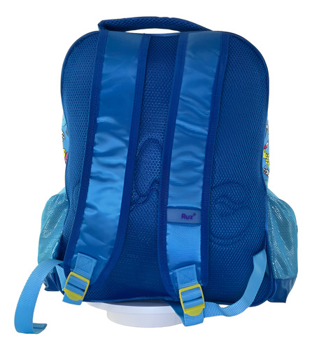 Kit Escolar Sonic 3d Con Luz Infantil Primaria Ruz Azul Claro Sonic