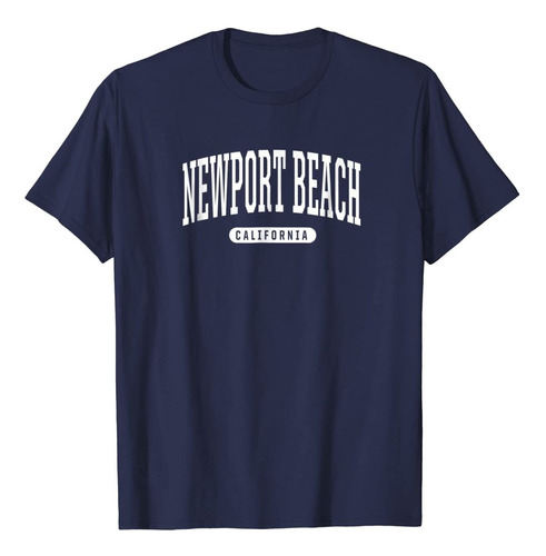 Newport Beach California Camiseta De Manga Corta Con Diseno 