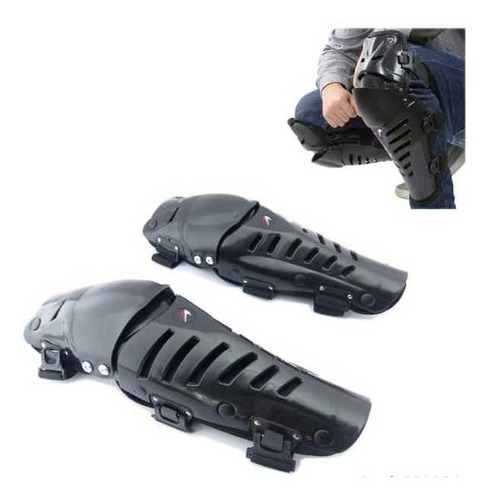 Set De Rodilleras Articuladas Para Moto Protección Pvc 