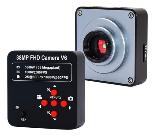 Câmera Microscópio Trinocular Hdmi Usb 38mp Hdmi 2k Kaisi Cor Preto 127/220v