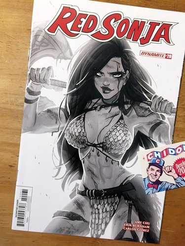 Comic - Red Sonja #20 Babs Tarr Black & White Variant Sexy