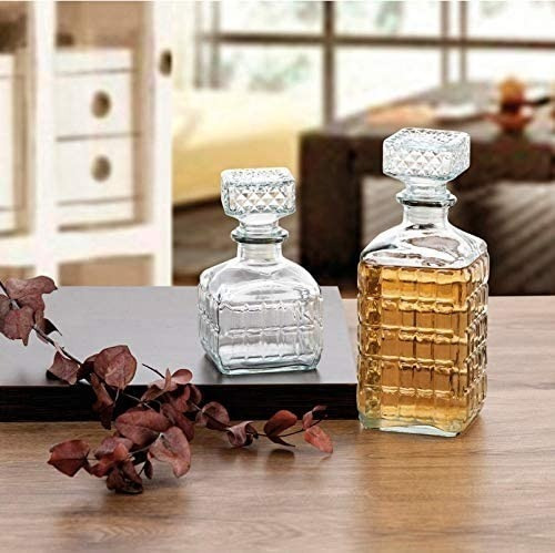 Botella De Vidrio Decantador Whisky Licores Bar