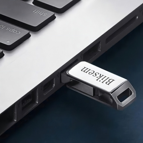 Flash Pen Drive 2 Em 1 De Metal Usb A 2.0 & Micro Usb V8 64gb Smartphone Android Computador Pc Projetores Cameras
