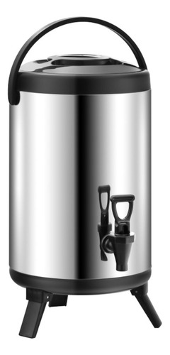 Yab - Garrafa Térmica Botijão Inox 8 Litros Com Torneira Quente/frio Café Chá Bebidas C/ Suporte Dobrável