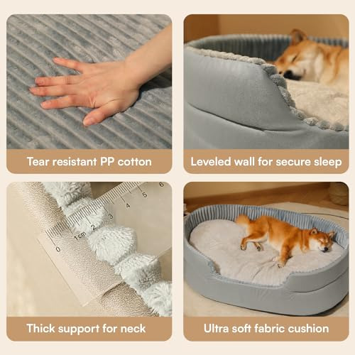 Cama Para Perro Cálida Y Lavable, Soporte De Espuma, Extraíb