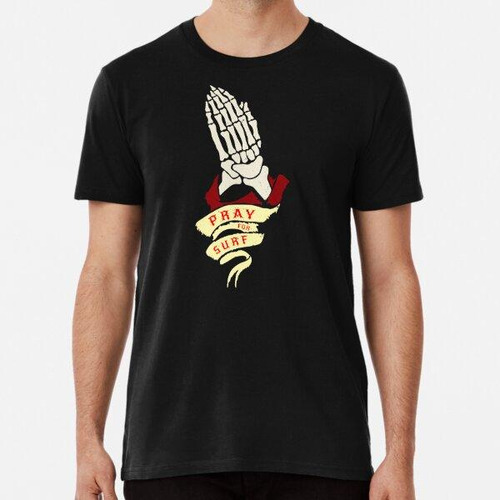 Remera Vintage Surf Sticker Skeleton Hands Reza Por El Surf 