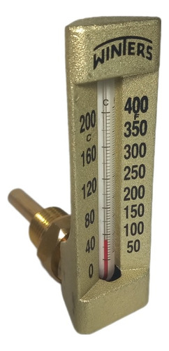 Termómetro De Columna Angular P/cañerías 0 A + 200°c.winters