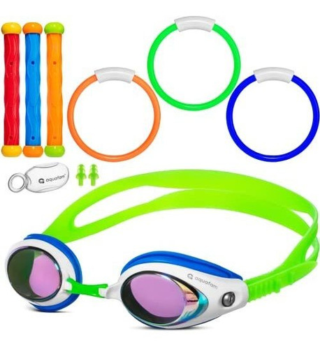 Niños Acuáticos Nadando Gafas, Anti-fog, 100% Pybp8