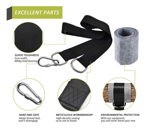 . Kit De Correas Colgantes For Columpio De Árbol For Hamaca