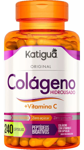 Suplemento em cápsula Katigua  Suplemento Alimentar Colágeno hidrolisado proteínas Colágeno hidrolisado sabor  without flavor em pote 240 un