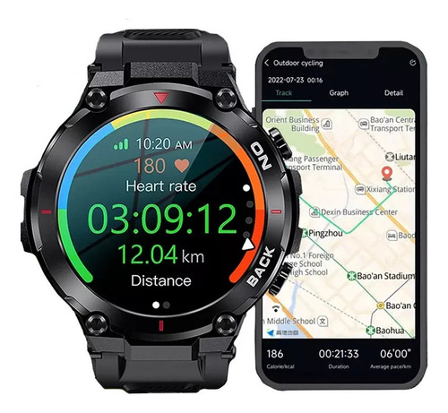 Smart Watch 5atm Gps Hombre Impermeable Relojes Inteligentes