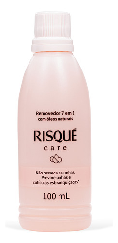 Kit 3 Removedor Esmalte Risqué Care 7 Em 1 Sem Acetona 100ml