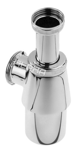 Sifão Pia Lavatório Banheiro Metal Com Copo 7/8 X 1.1/2'' Cor Cromado