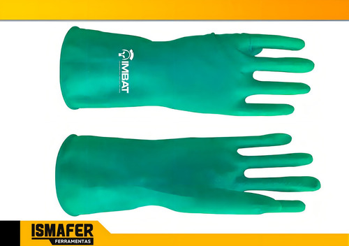 Luva Látex Forrada N°9 Limpeza Domestica Verde Multiuso