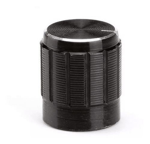 Perilla Black Metál Aluminio Para Potenciómetro Set X 10pz