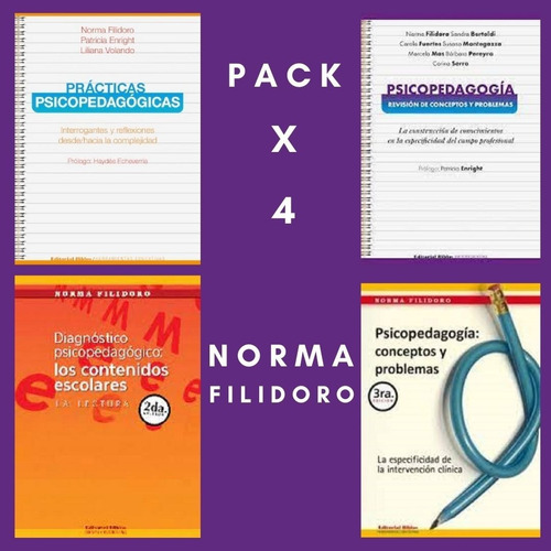 Pack De 4 Libros De Norma Filidoro -biblos